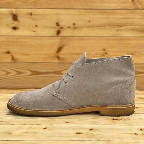 Vtg Clarks Men's Desert Suede Boots 026016 Beige Sand Size US 13 Made In England